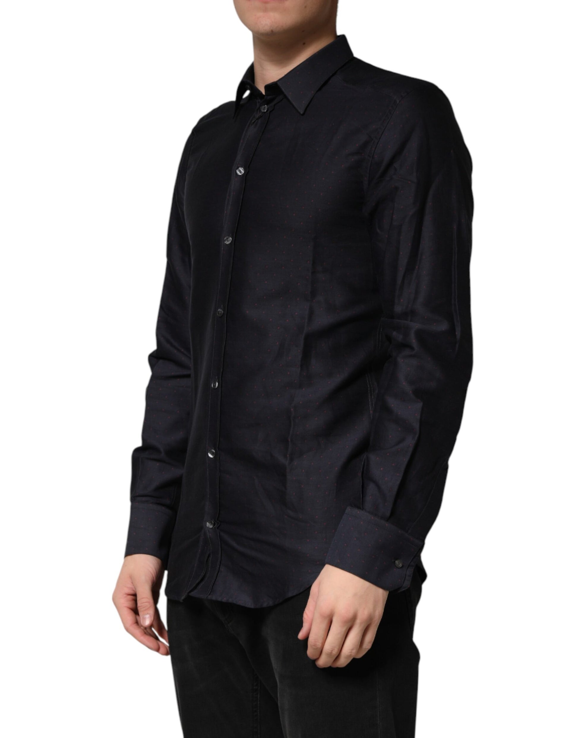 Dolce & Gabbana Black Long Sleeve T-Shirt for Men detail view