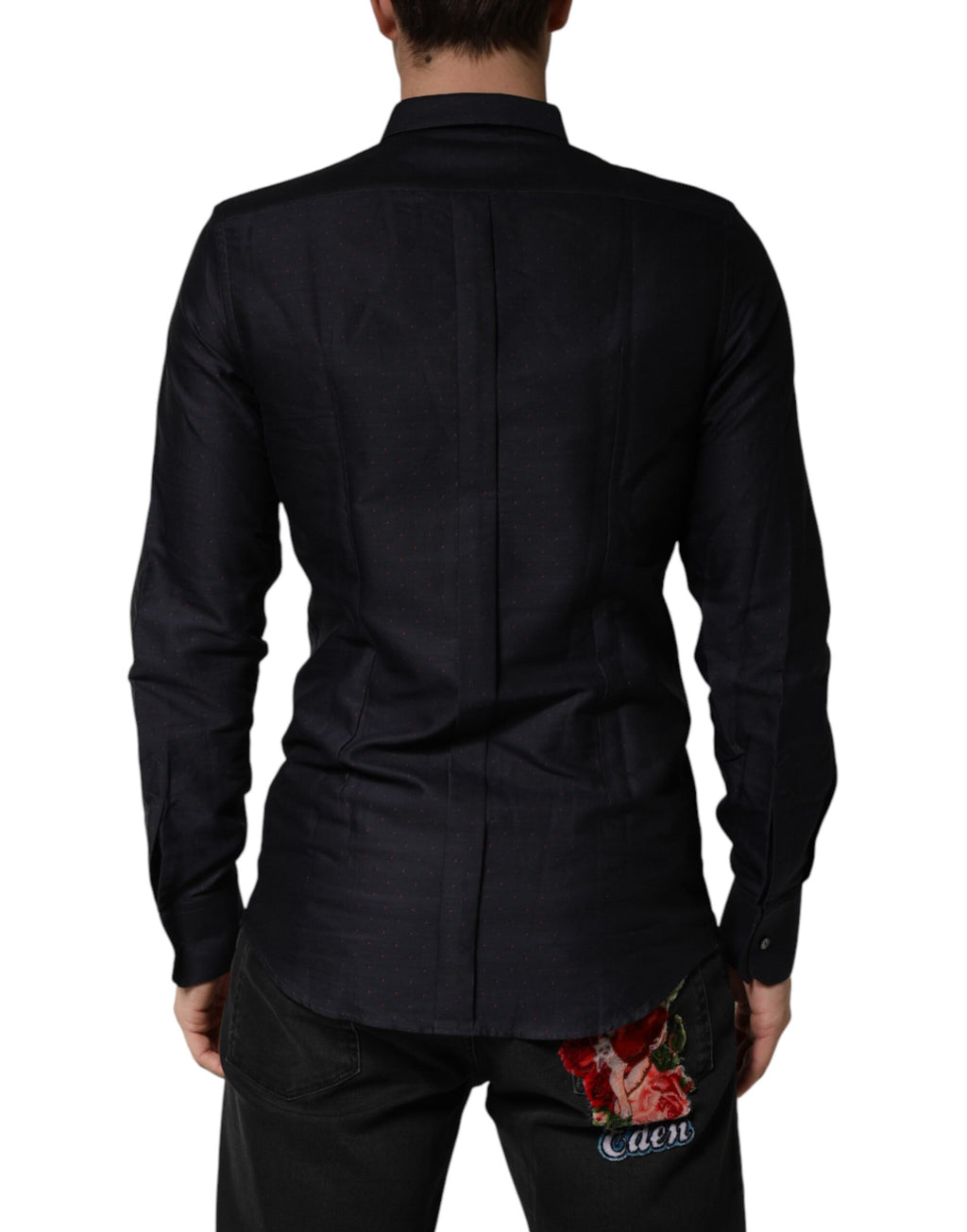 Dolce & Gabbana Black Long Sleeve T-Shirt for Men side view