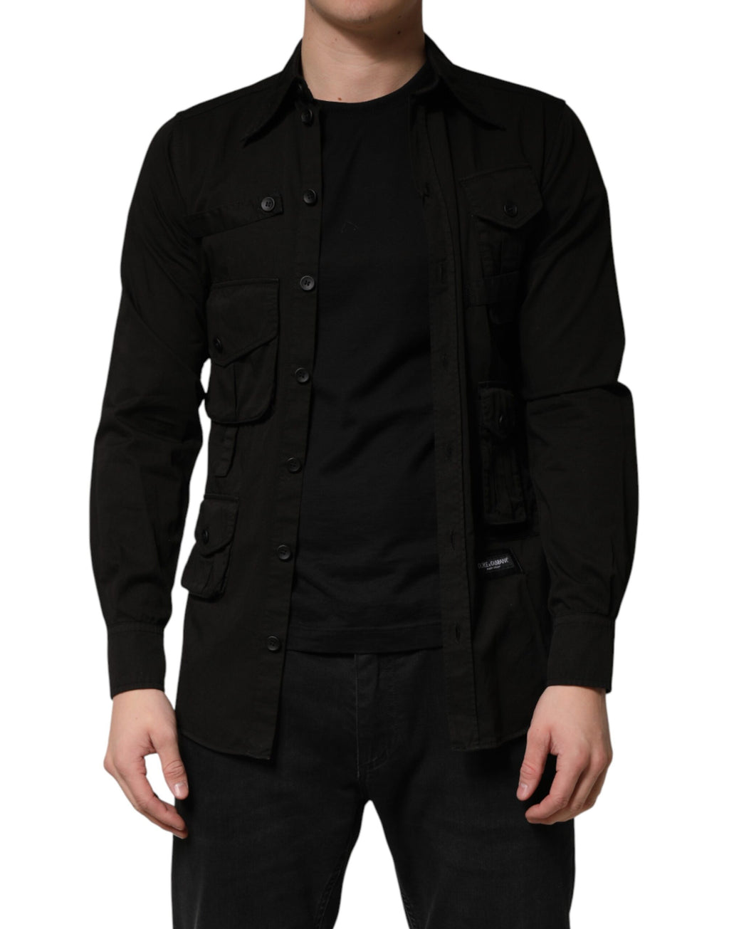 Dolce & Gabbana Black Long Sleeve T-Shirt for Men