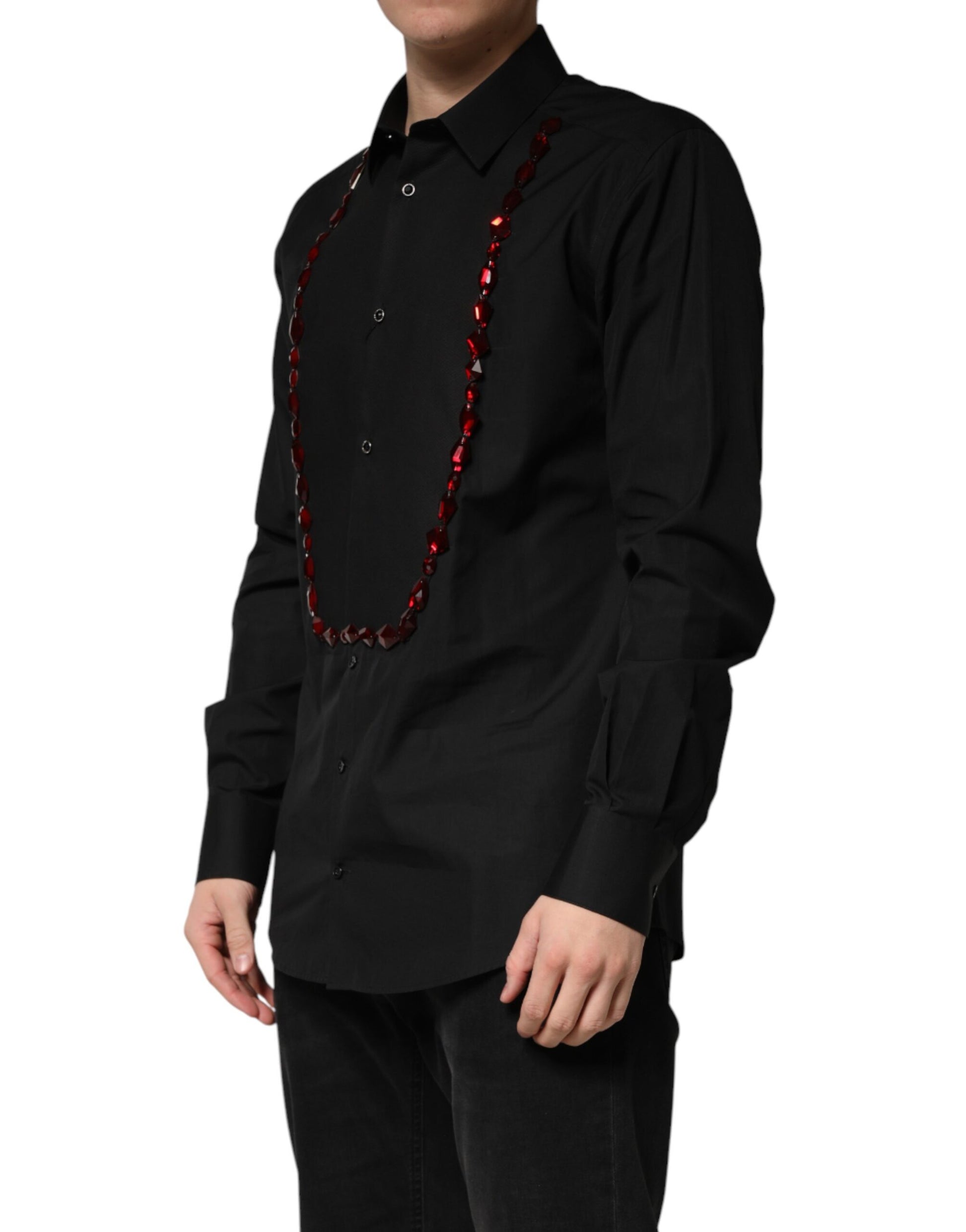 Dolce & Gabbana Black Long Sleeve T-Shirt for Men detail view
