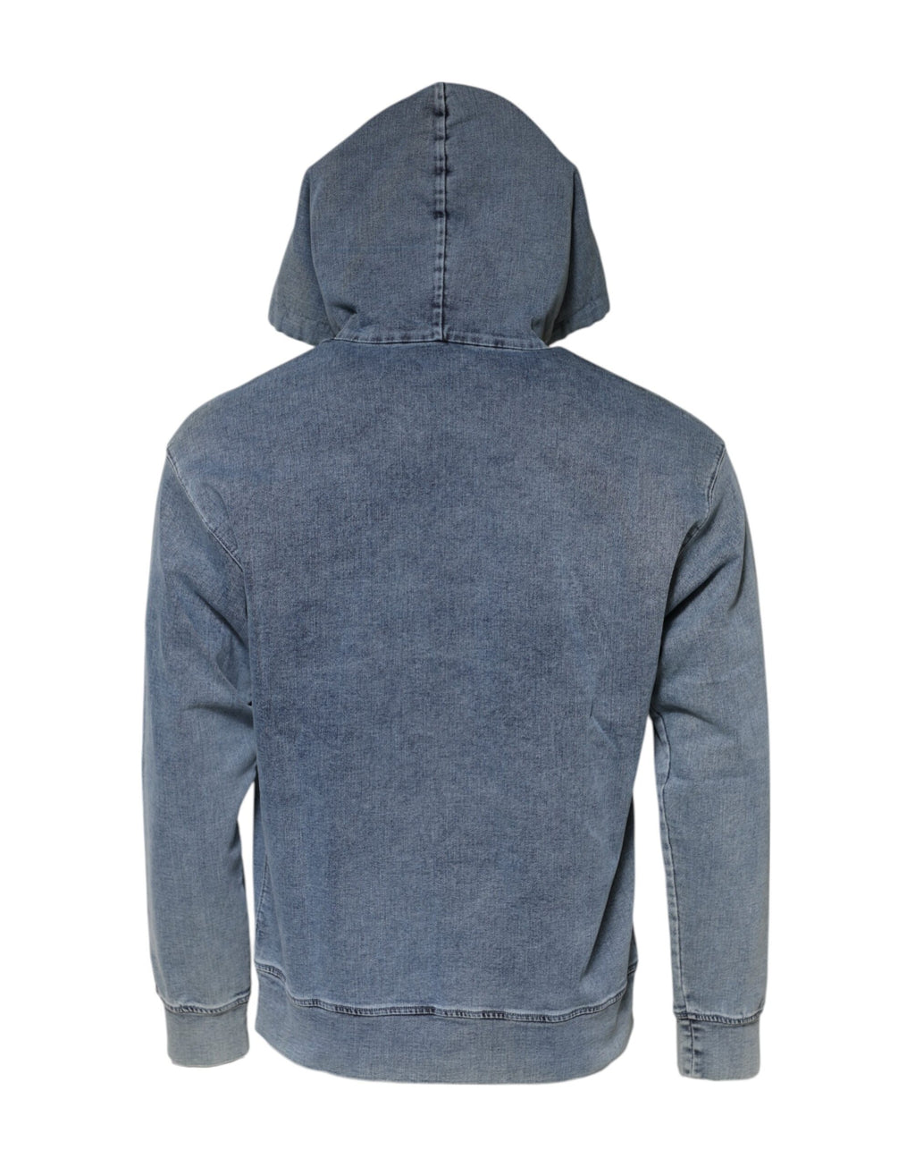 Dolce & Gabbana Blue Cotton Logo Hooded Sweatshirt  Sweater