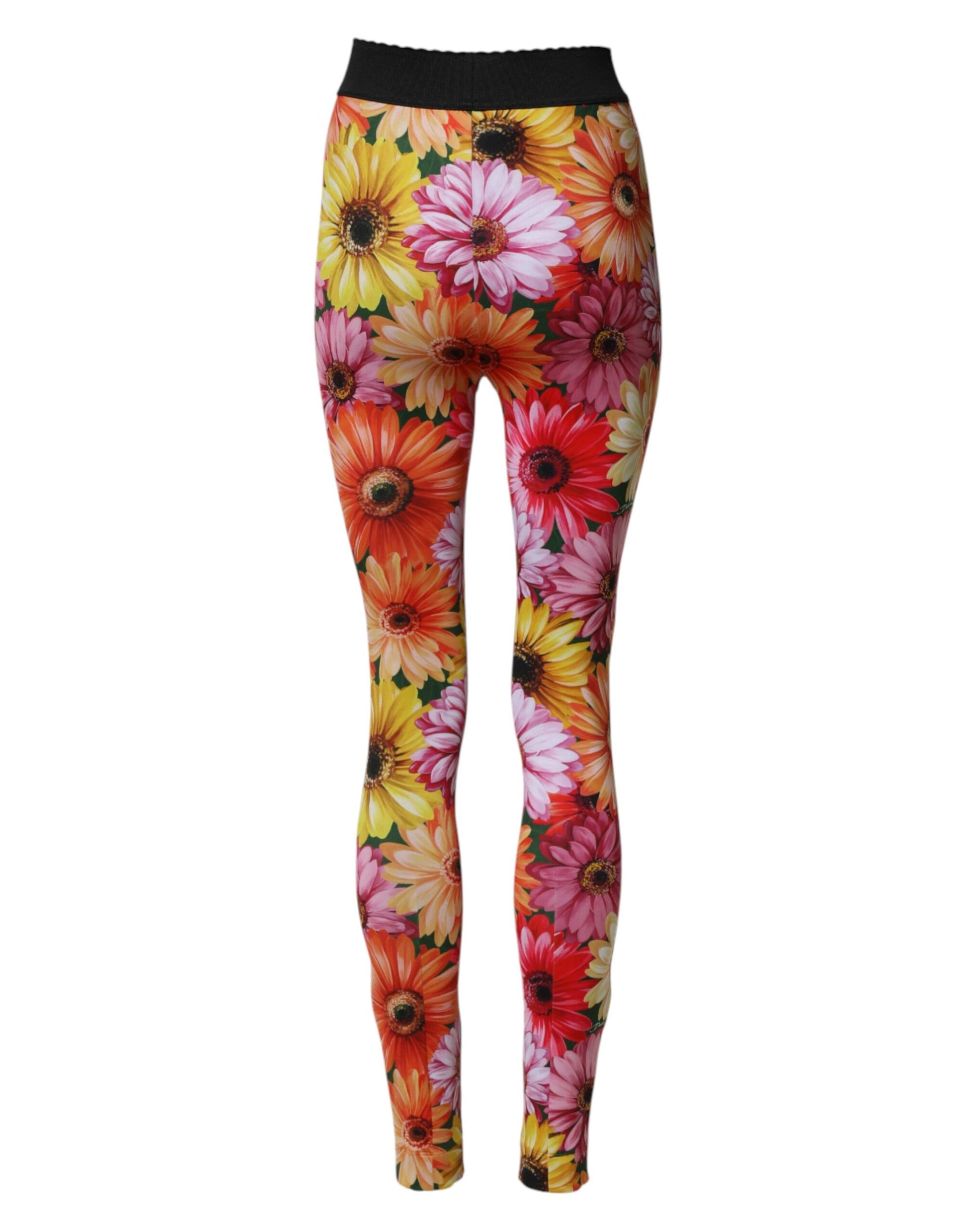 Pantalon Dolce & Gabbana multicolore fleuri à taille élastique