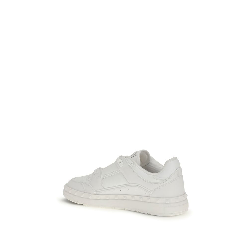 Valentino Garavani White Low Top Sneakers for Men detail view