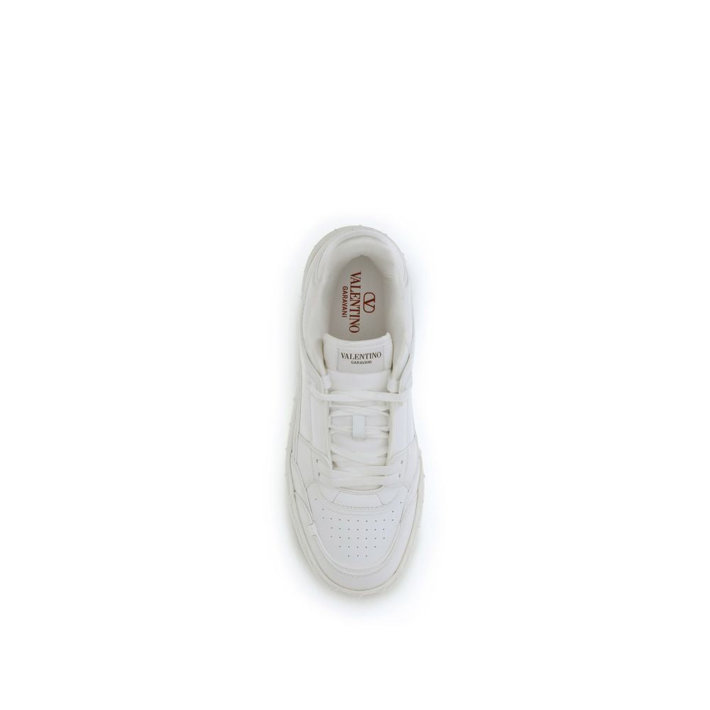 Valentino Garavani White Low Top Sneakers for Men side view