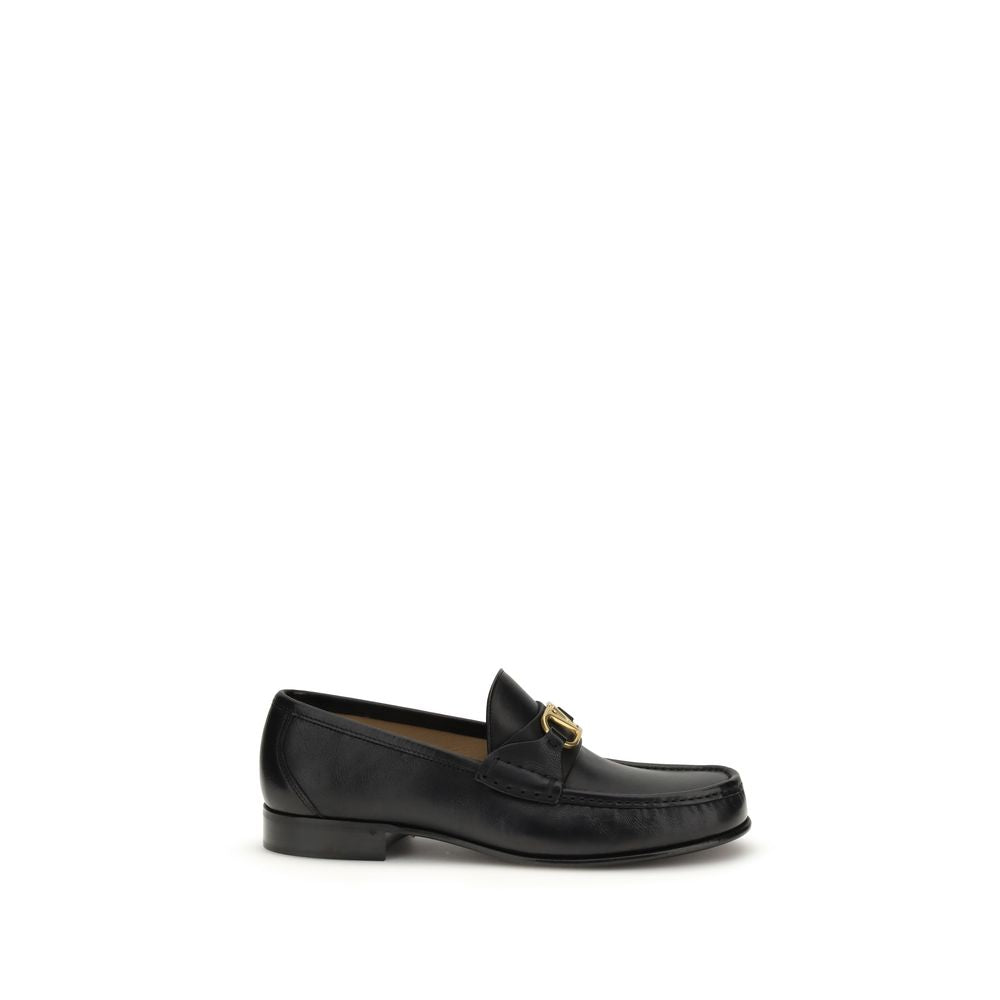 Valentino Garavani Black Slip On Loafers for Men