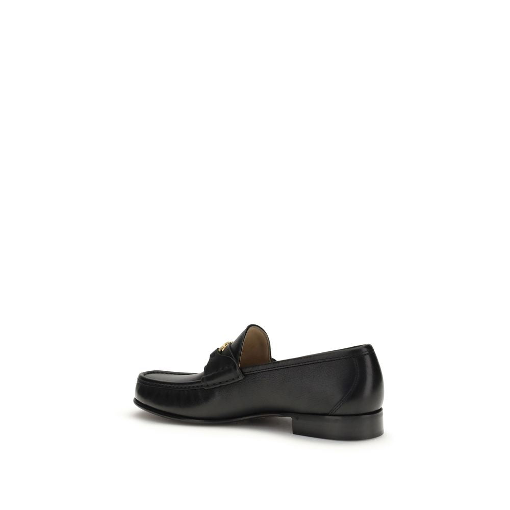 Valentino Garavani Black Slip On Loafers for Men detail view