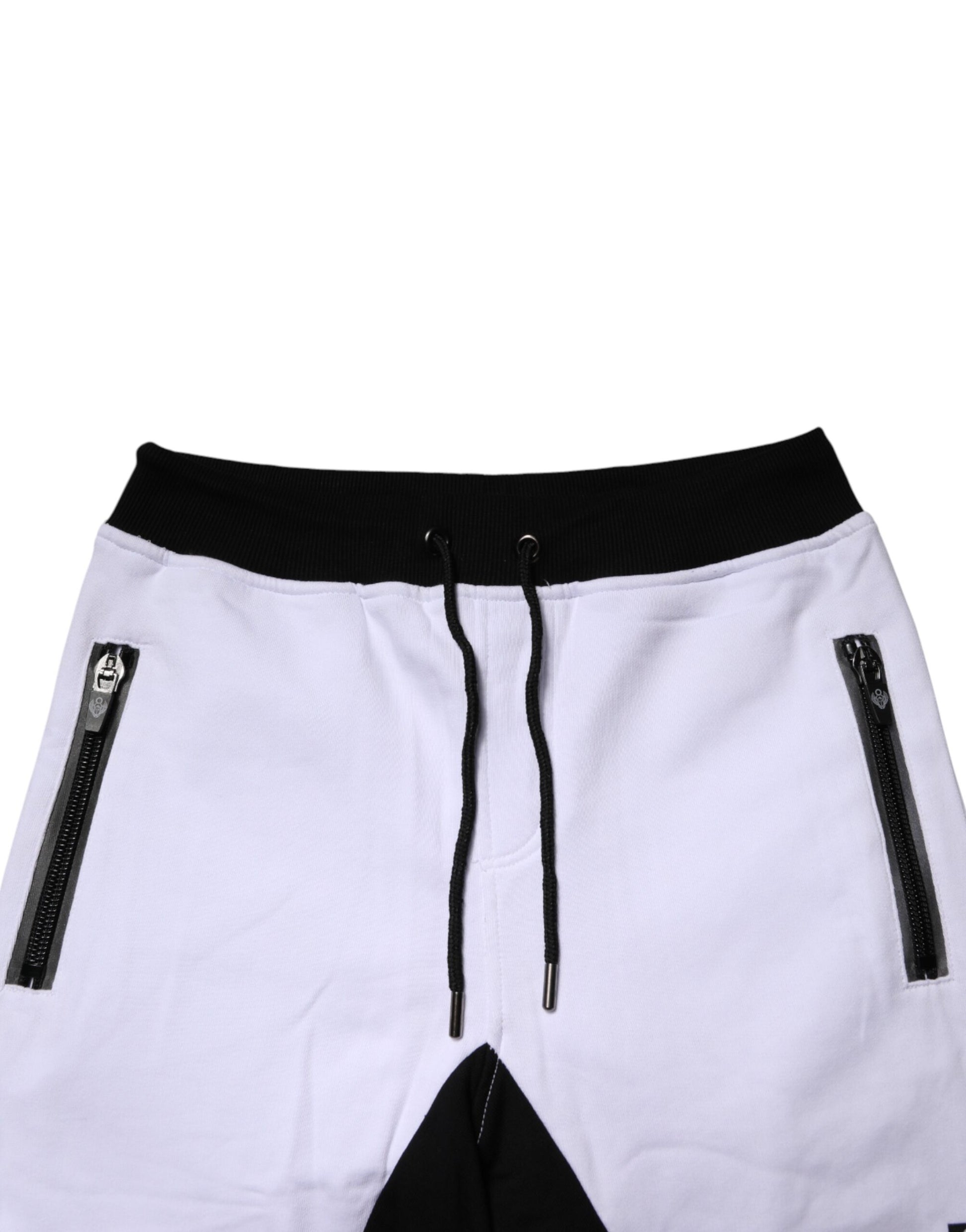 Pantalon de survêtement Frankie Morello Skinny Jogger noir et blanc