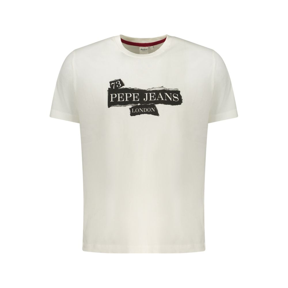 T-shirt homme en coton blanc Pepe Jeans