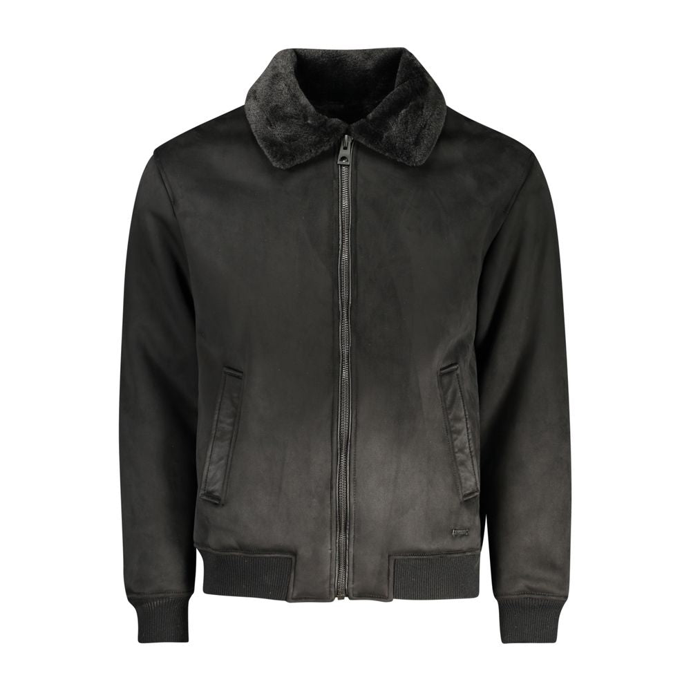 Guess Jeans Veste Homme Noir Polyuréthane