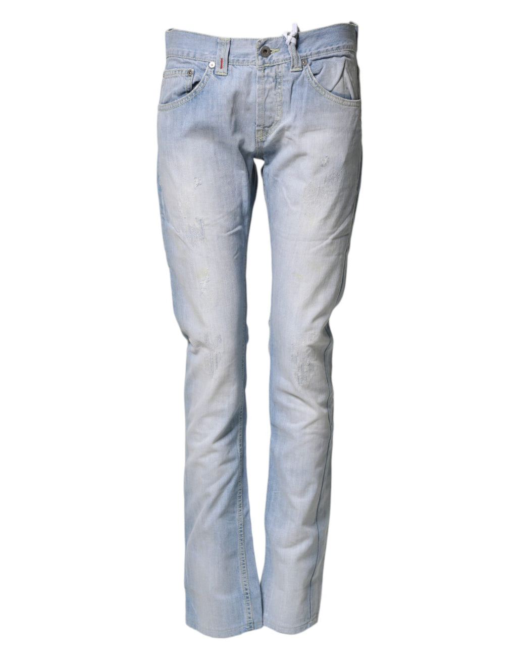 Pantalon en jean droit Dondup en coton stretch bleu clair