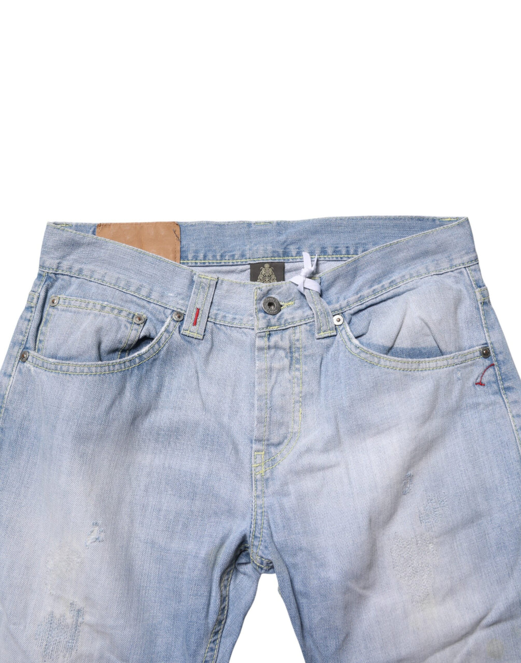 Pantalon en jean droit Dondup en coton stretch bleu clair