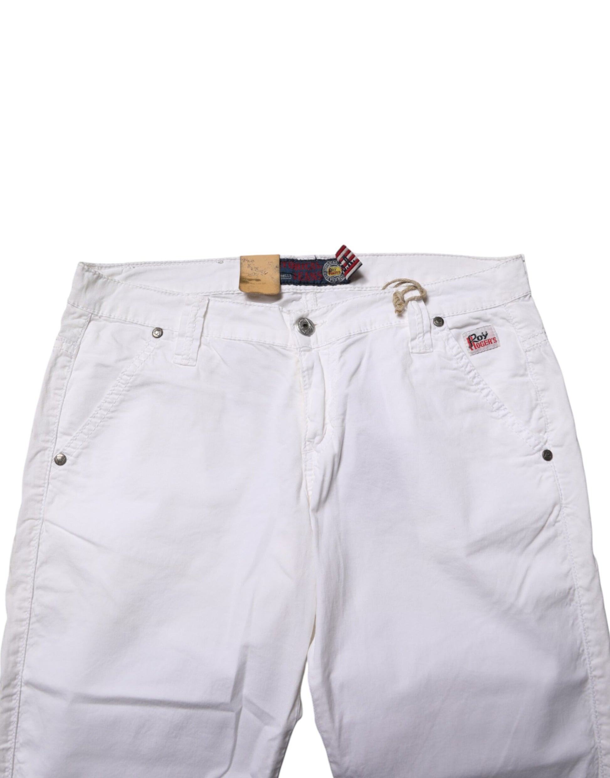 Roy Roger's White Bootcut Jeans for Women side view