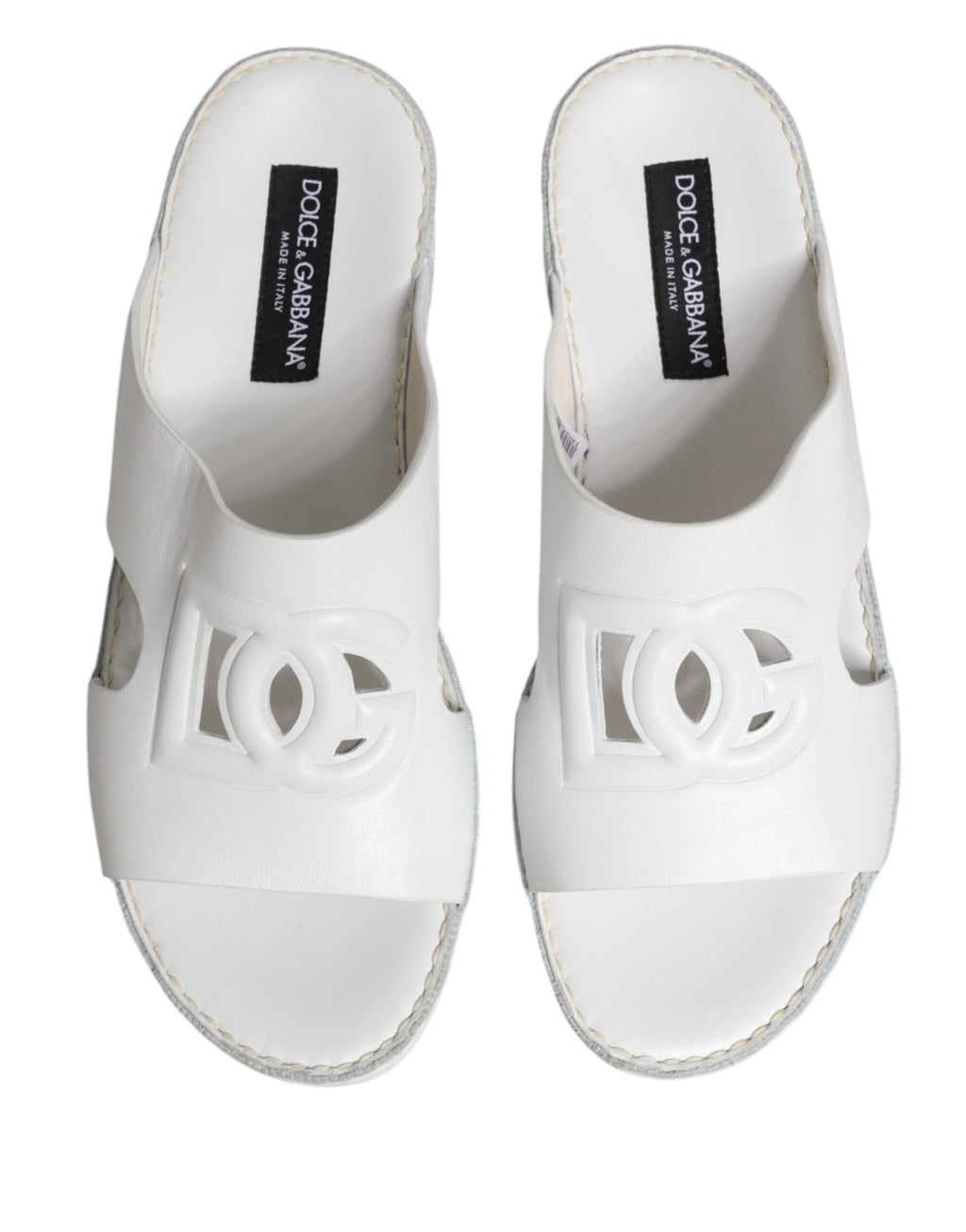 Dolce & Gabbana White Flat for Men side view