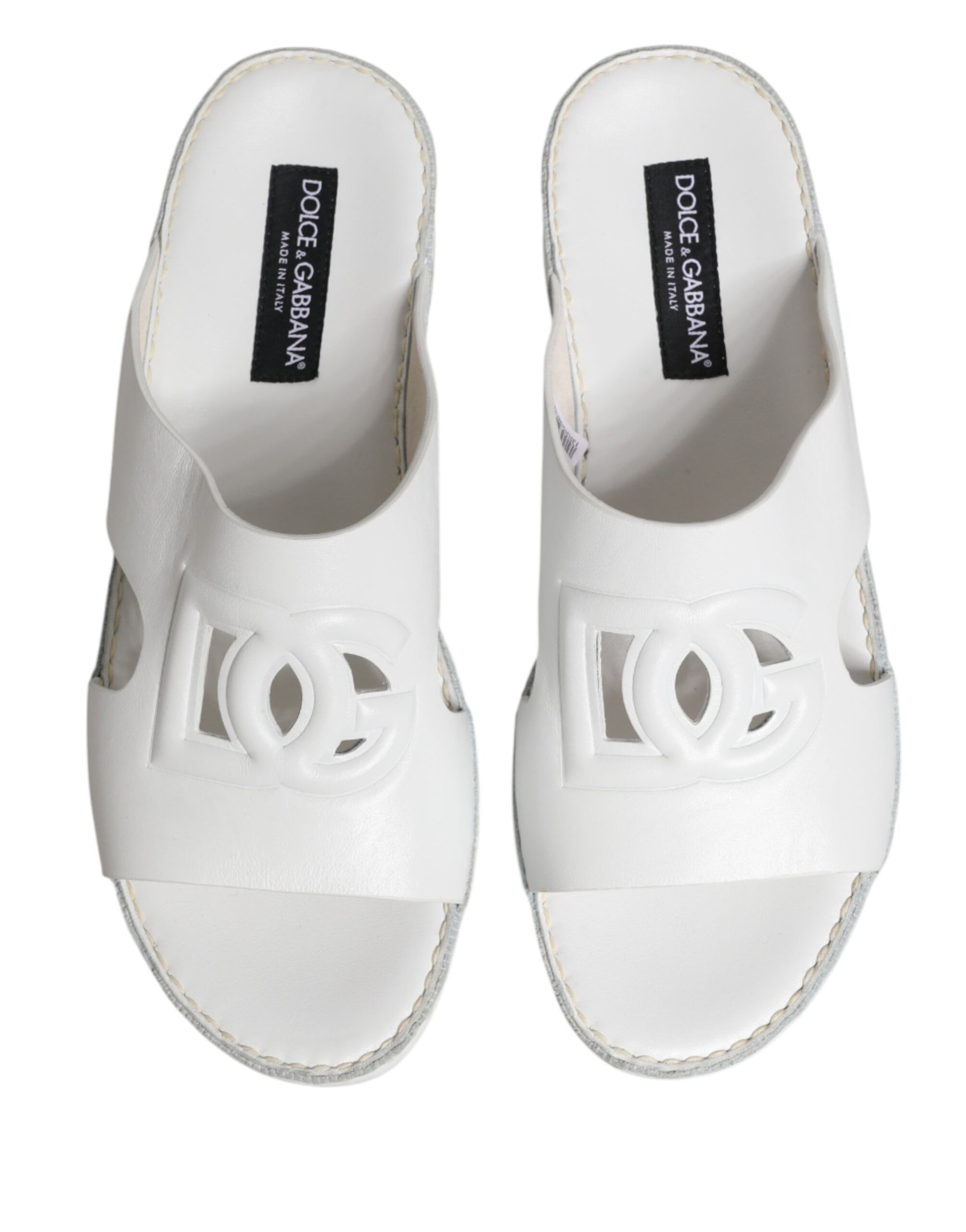 Dolce & Gabbana White Flat for Men side view
