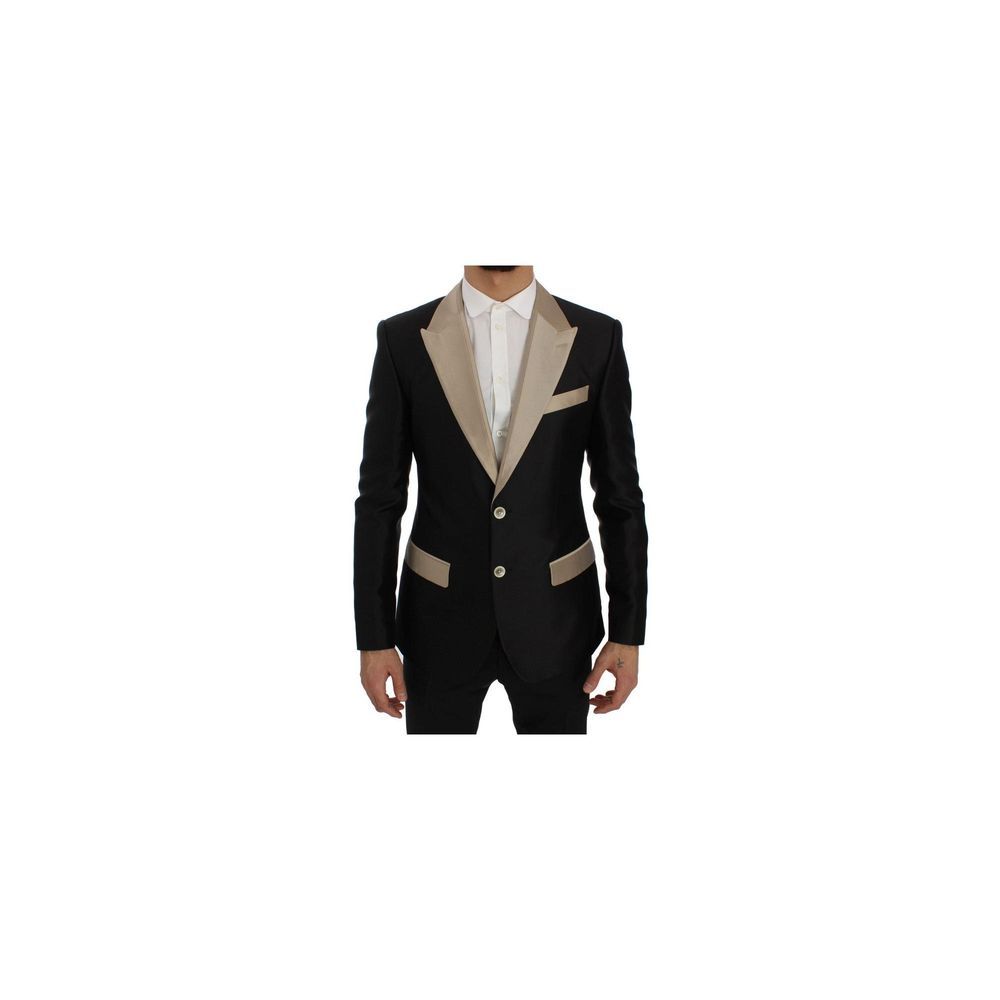 Blazer en soie noire Dolce & Gabbana