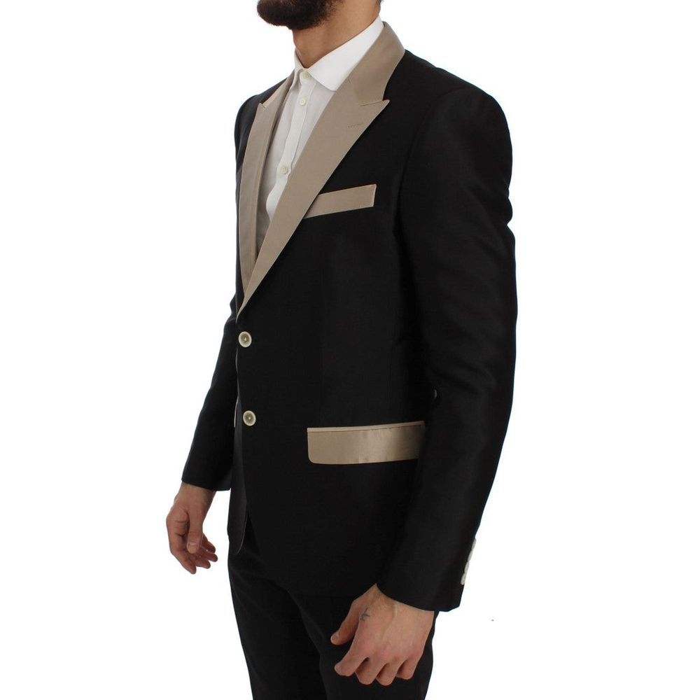Blazer en soie noire Dolce & Gabbana
