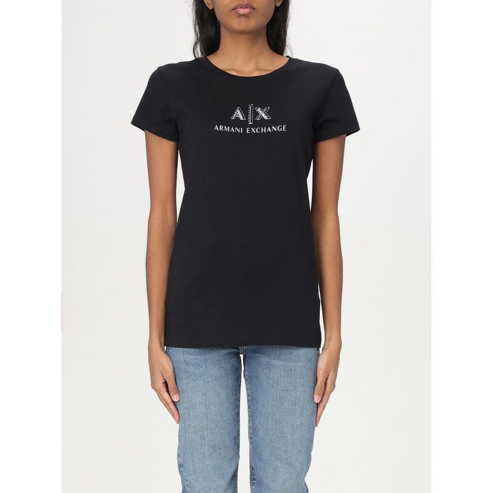 Armani Exchange Black T-Shirt for Women