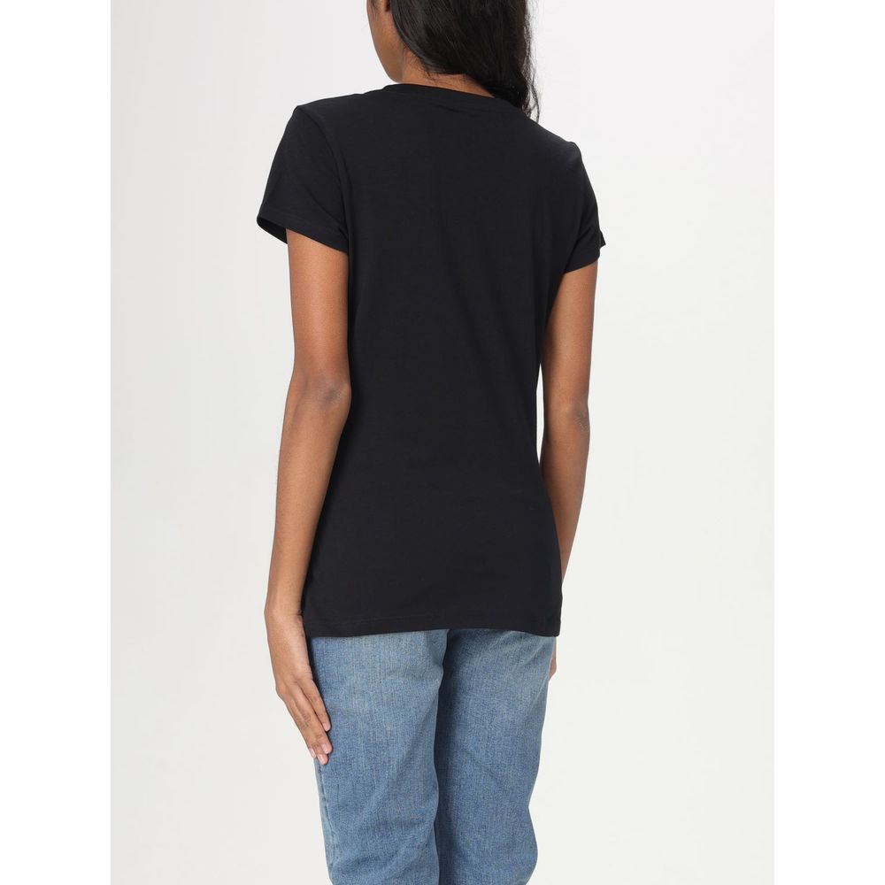 Armani Exchange Black T-Shirt for Women detail view