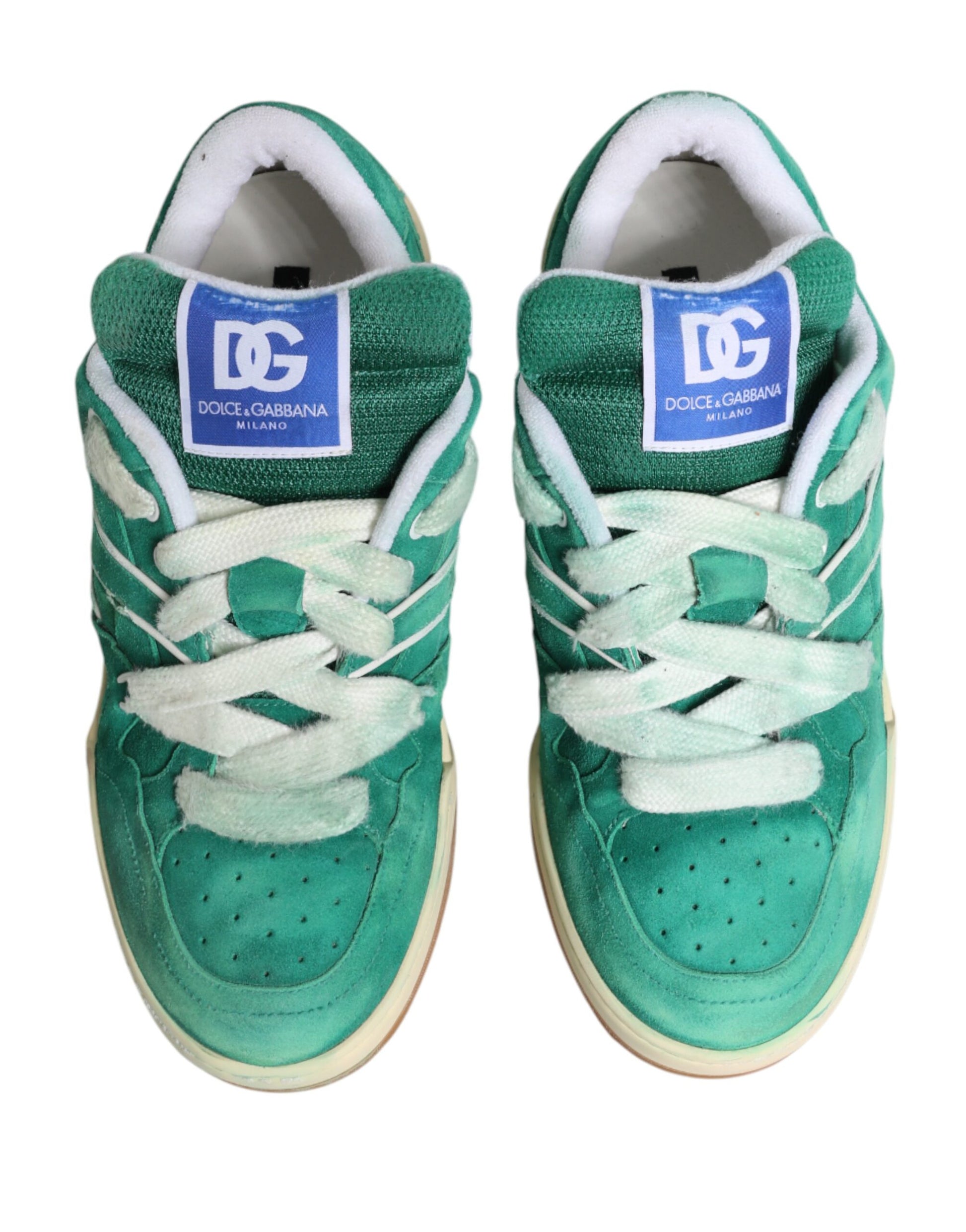 Dolce & Gabbana Green Low Top Sneakers for Men side view