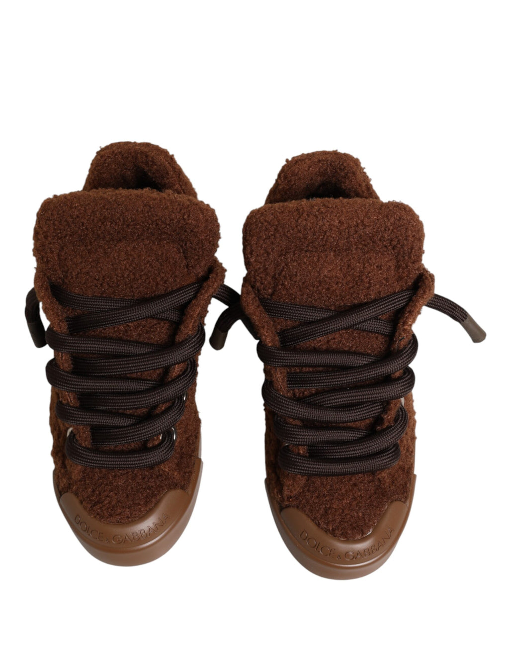Dolce & Gabbana Brown Low Top Sneakers for Men side view