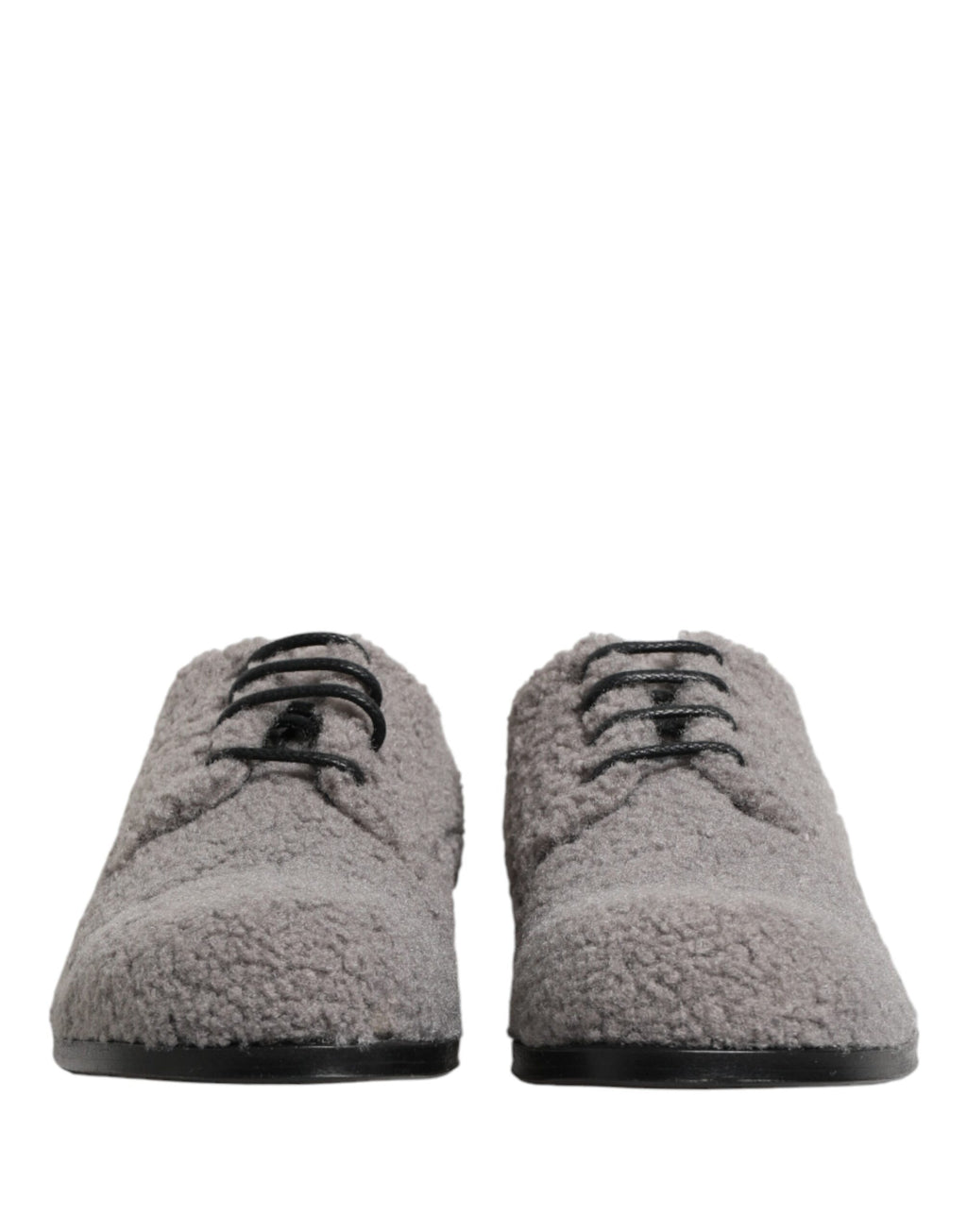 Chaussures habillées Richelieu homme en molleton gris Dolce & Gabbana