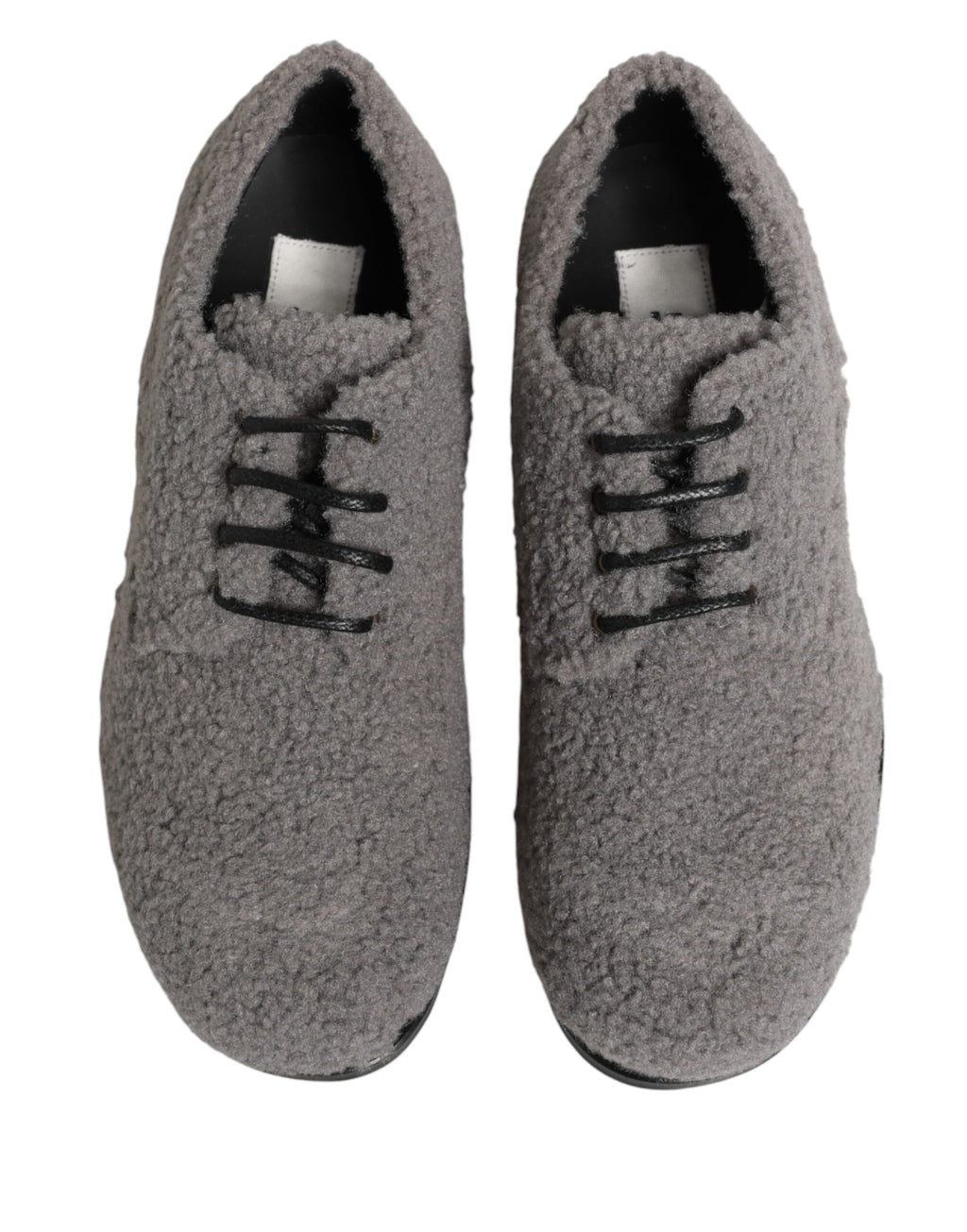 Chaussures habillées Richelieu homme en molleton gris Dolce & Gabbana