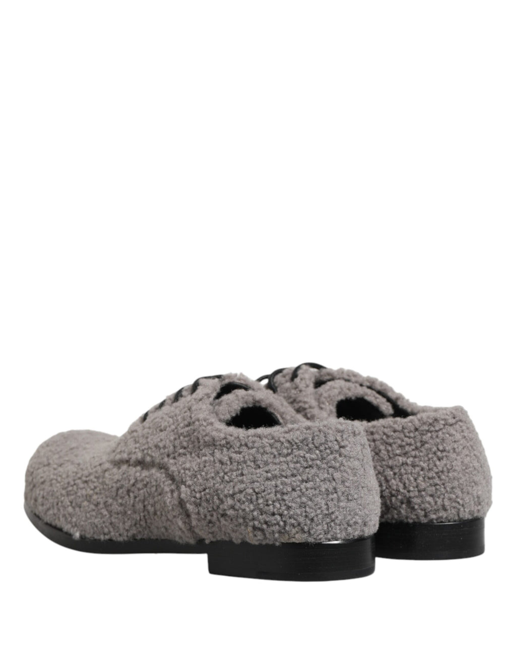 Chaussures habillées Richelieu homme en molleton gris Dolce & Gabbana