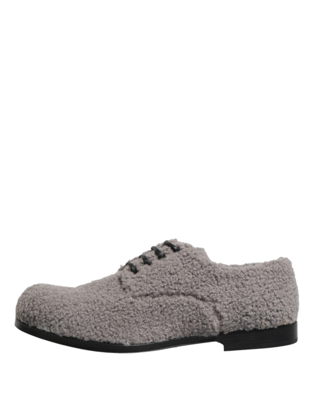 Chaussures habillées Richelieu homme en molleton gris Dolce & Gabbana