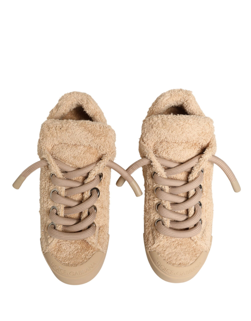Dolce & Gabbana Beige Low Top Sneakers for Men side view