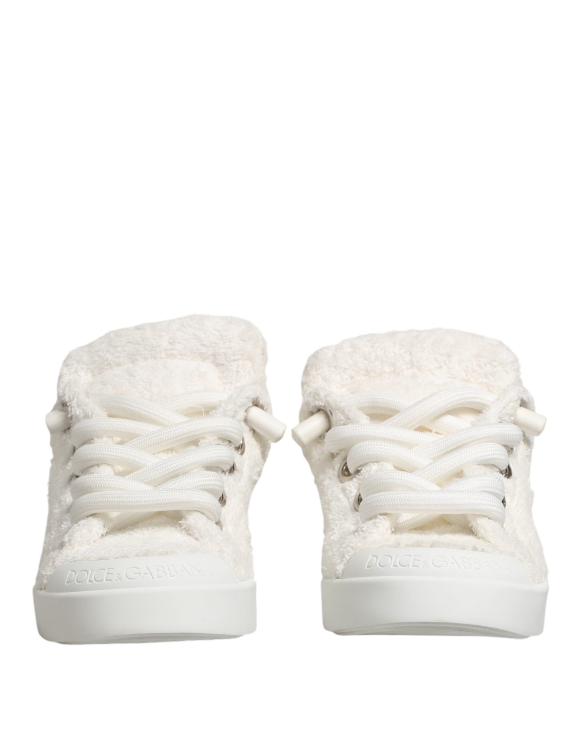 Dolce & Gabbana White Low Top Sneakers for Men detail view