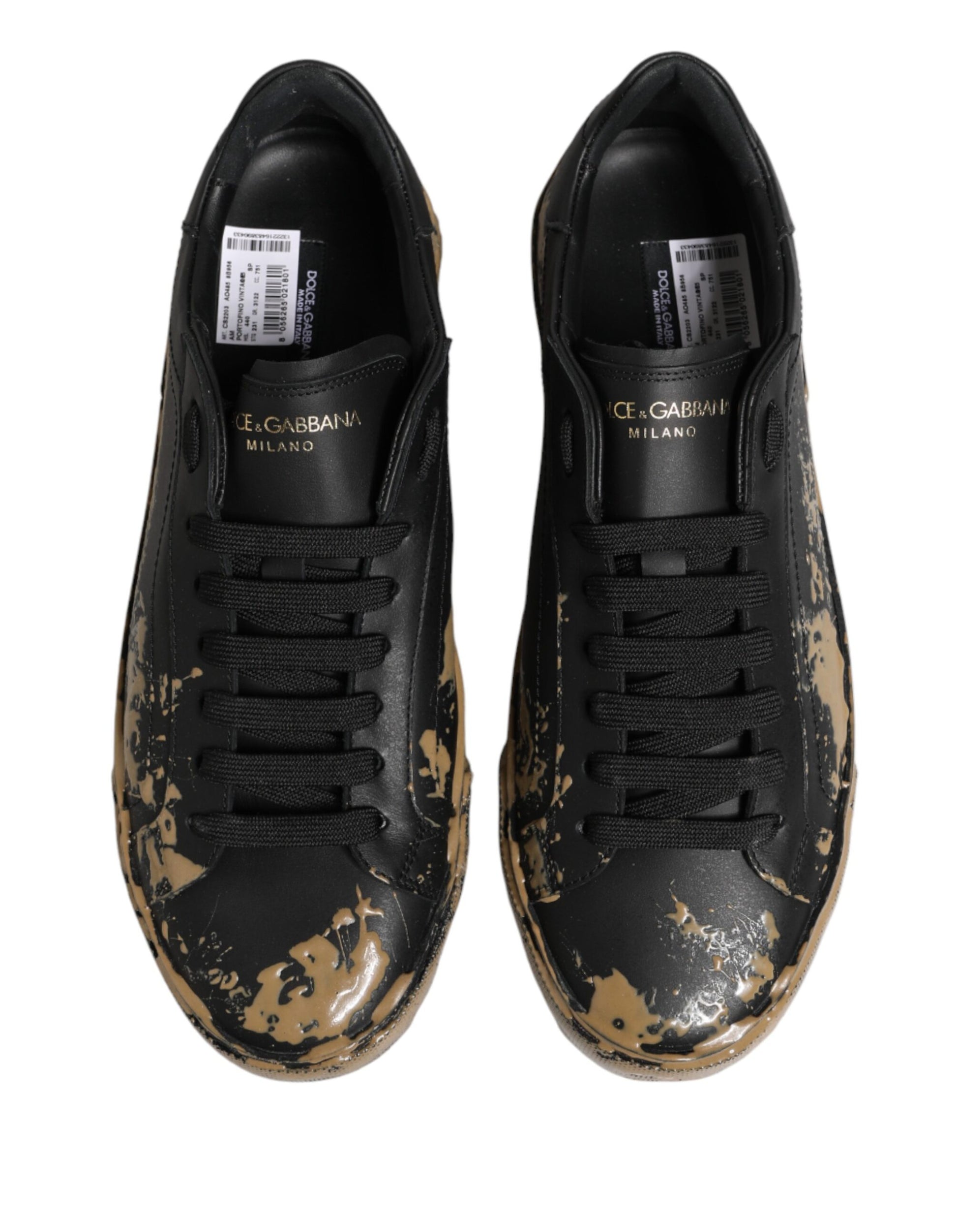 Dolce & Gabbana Black Low Top Sneakers for Men side view