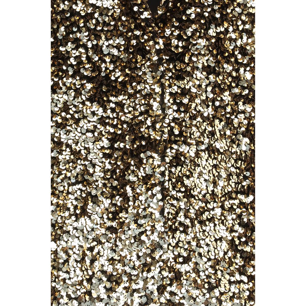 Ella Gold Polyester Bomber