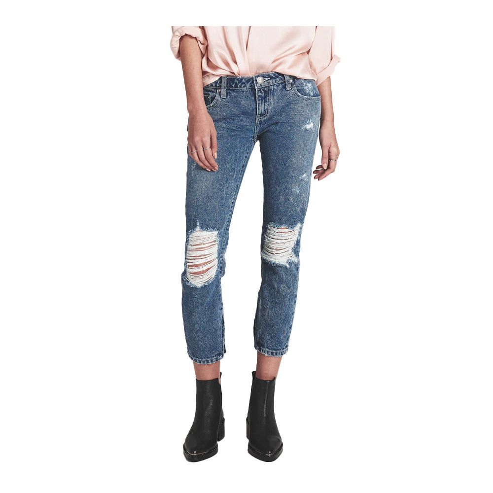 Jean cropped en coton bleu One Teaspoon