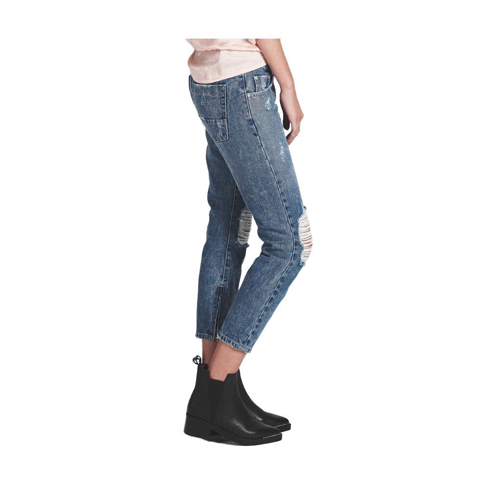 Jean cropped en coton bleu One Teaspoon