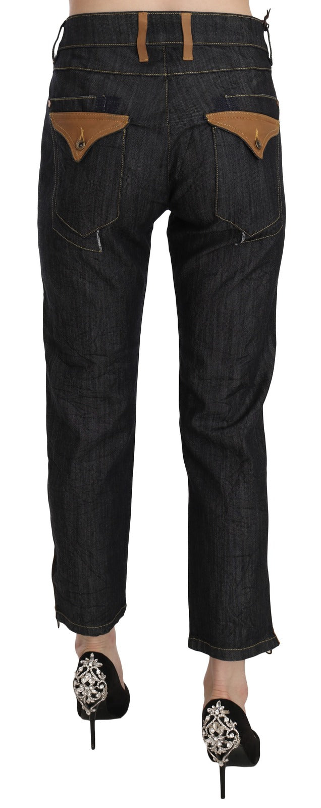 PLEIN SUD Blue Cropped Jeans for Women additional view