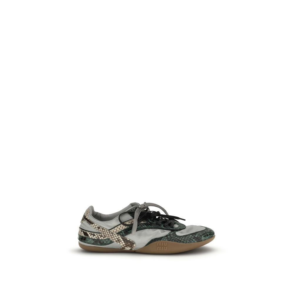Miu Miu Grey Athletic Sneakers for Women
