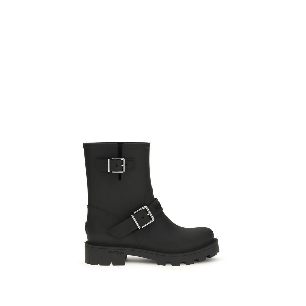 Bottes de pluie en polyuréthane noir Jimmy Choo