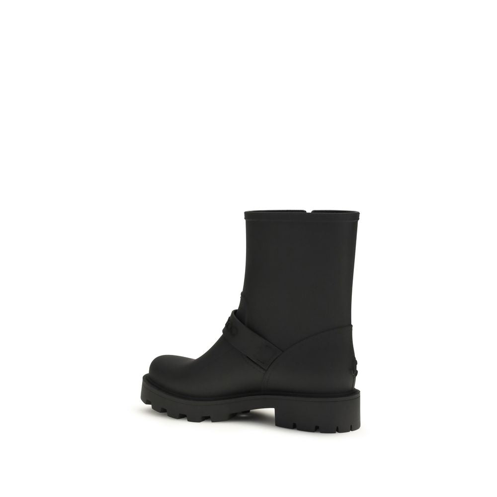 Bottes de pluie en polyuréthane noir Jimmy Choo