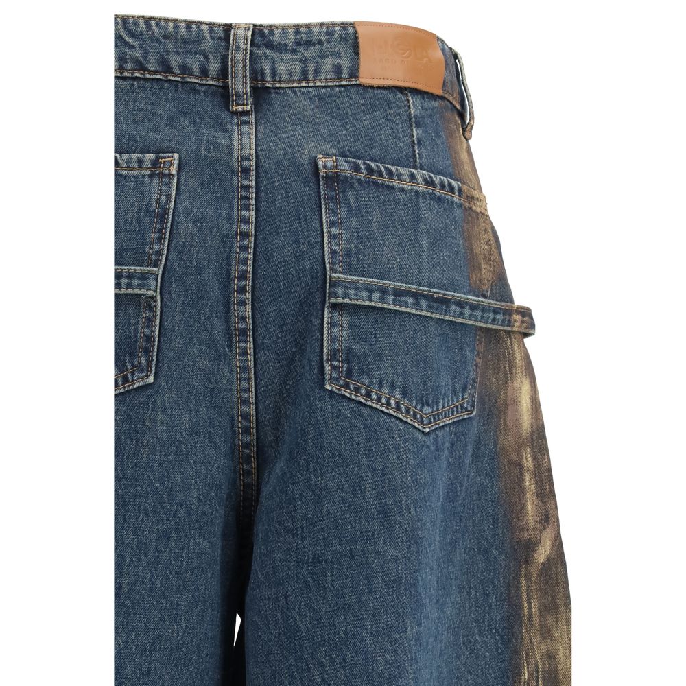 Ella Blue Cotton Relaxed Fit Jeans