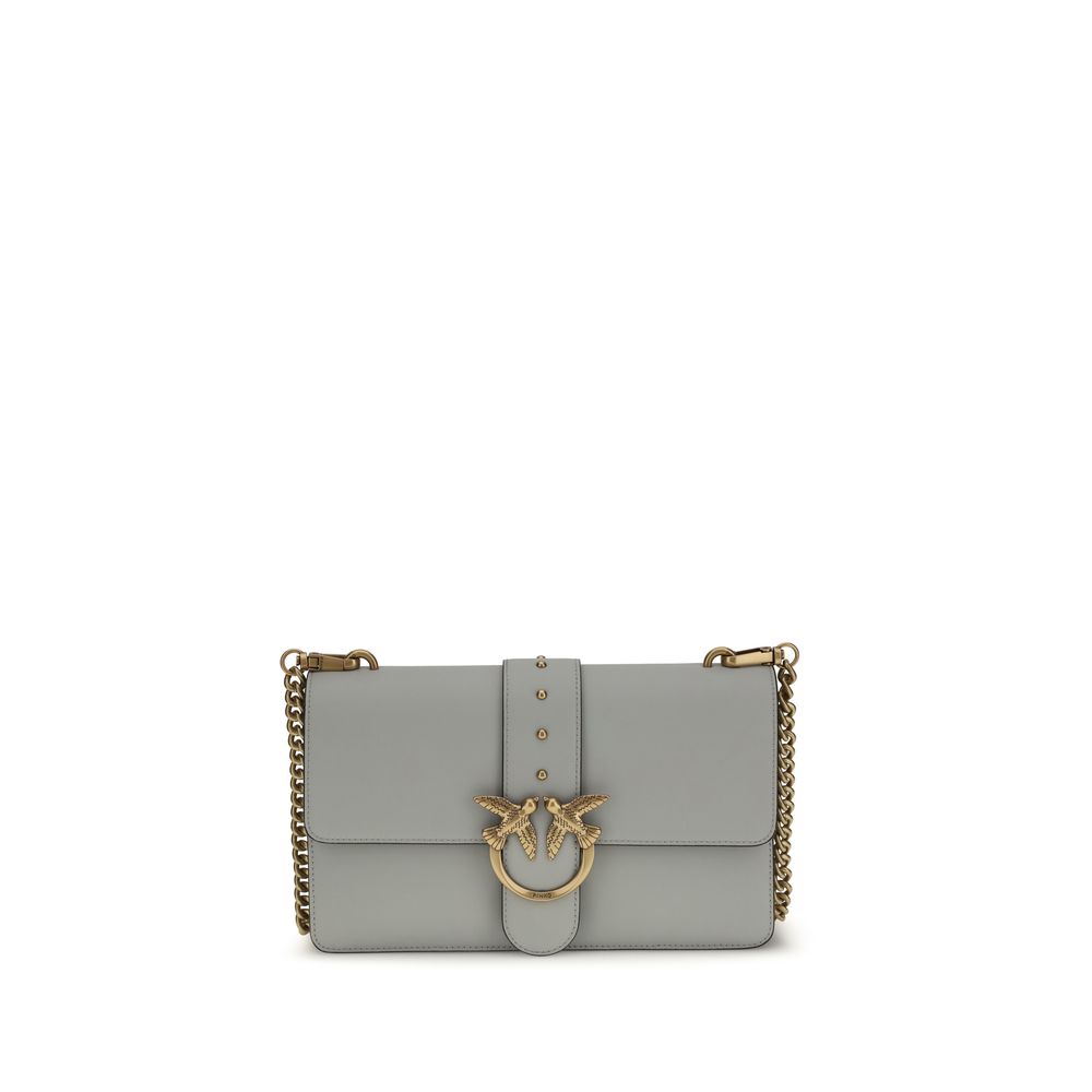 Sac à bandoulière en cuir de veau gris Bos Taurus PINKO