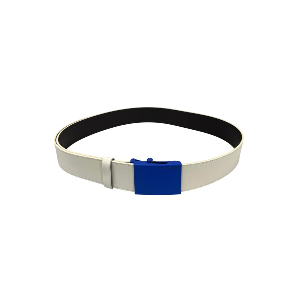 Borbonese White Leather Men Belt