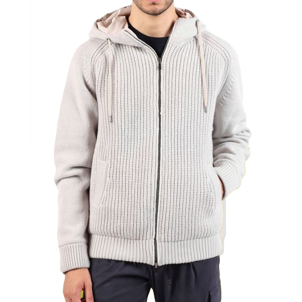 Blouson aviateur en laine grise Herno