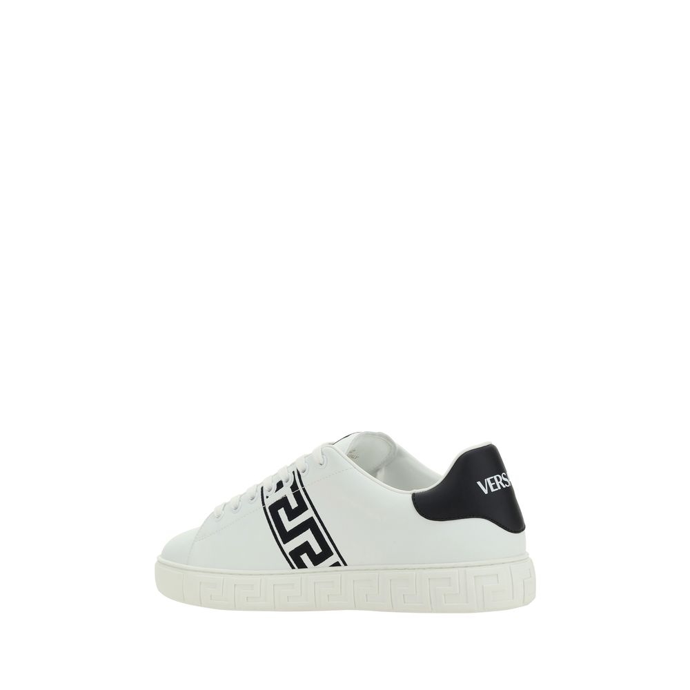 Versace White Low Top Sneakers for Men detail view