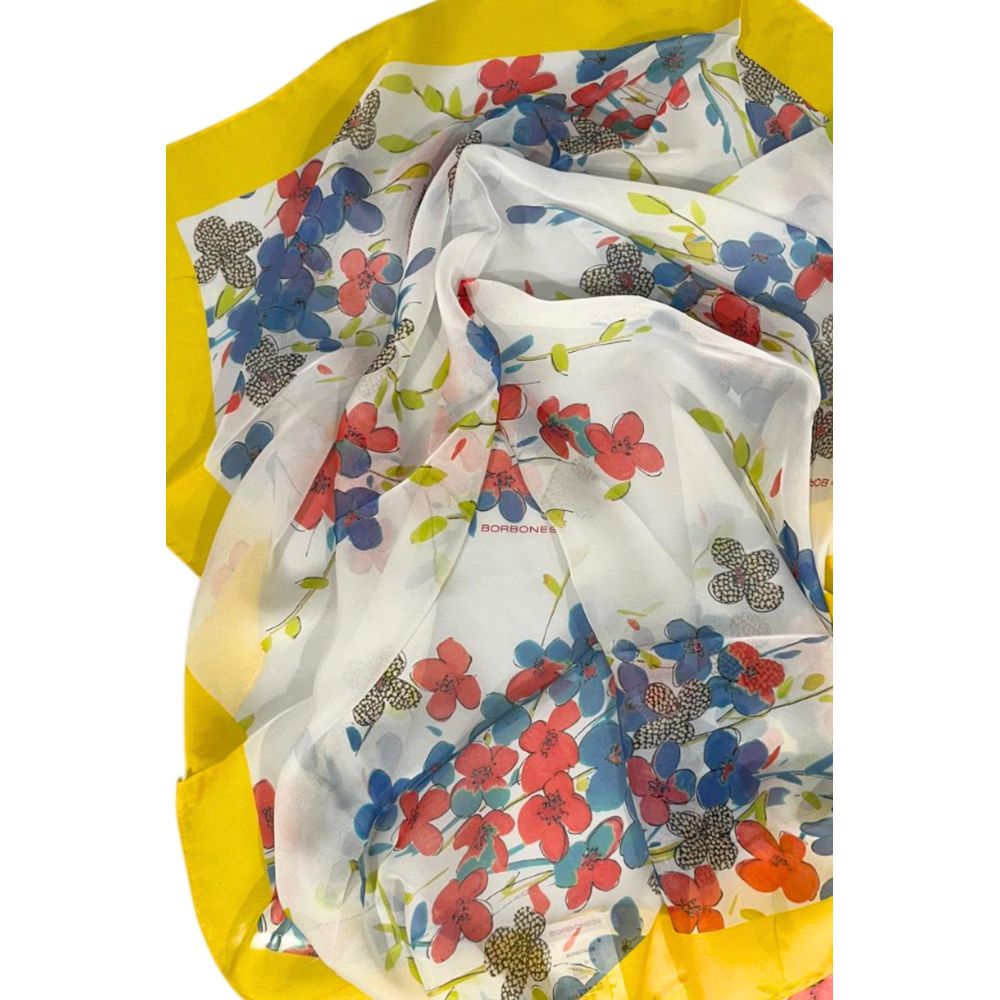 Borbonese Yellow Silk Women Scarf