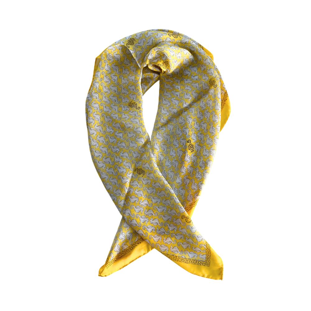 Borbonese Yellow Silk Women Scarf