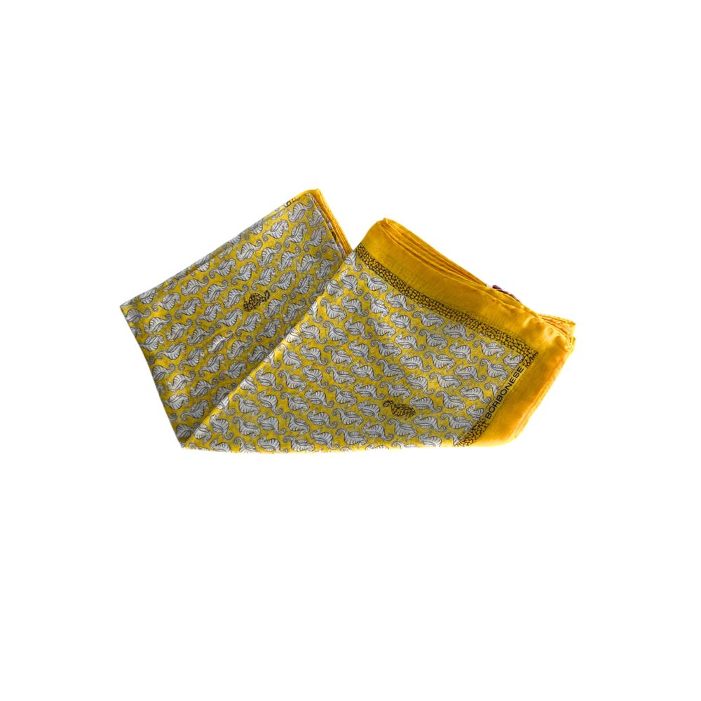 Borbonese Yellow Silk Women Scarf