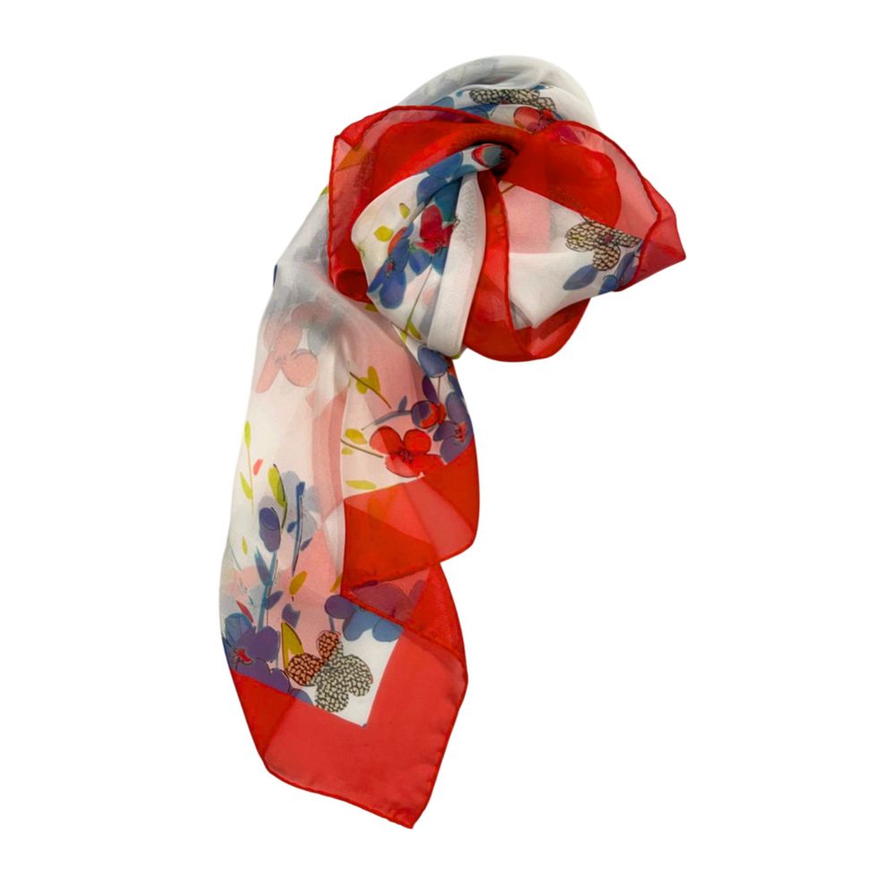 Borbonese Red Silk Women Scarf