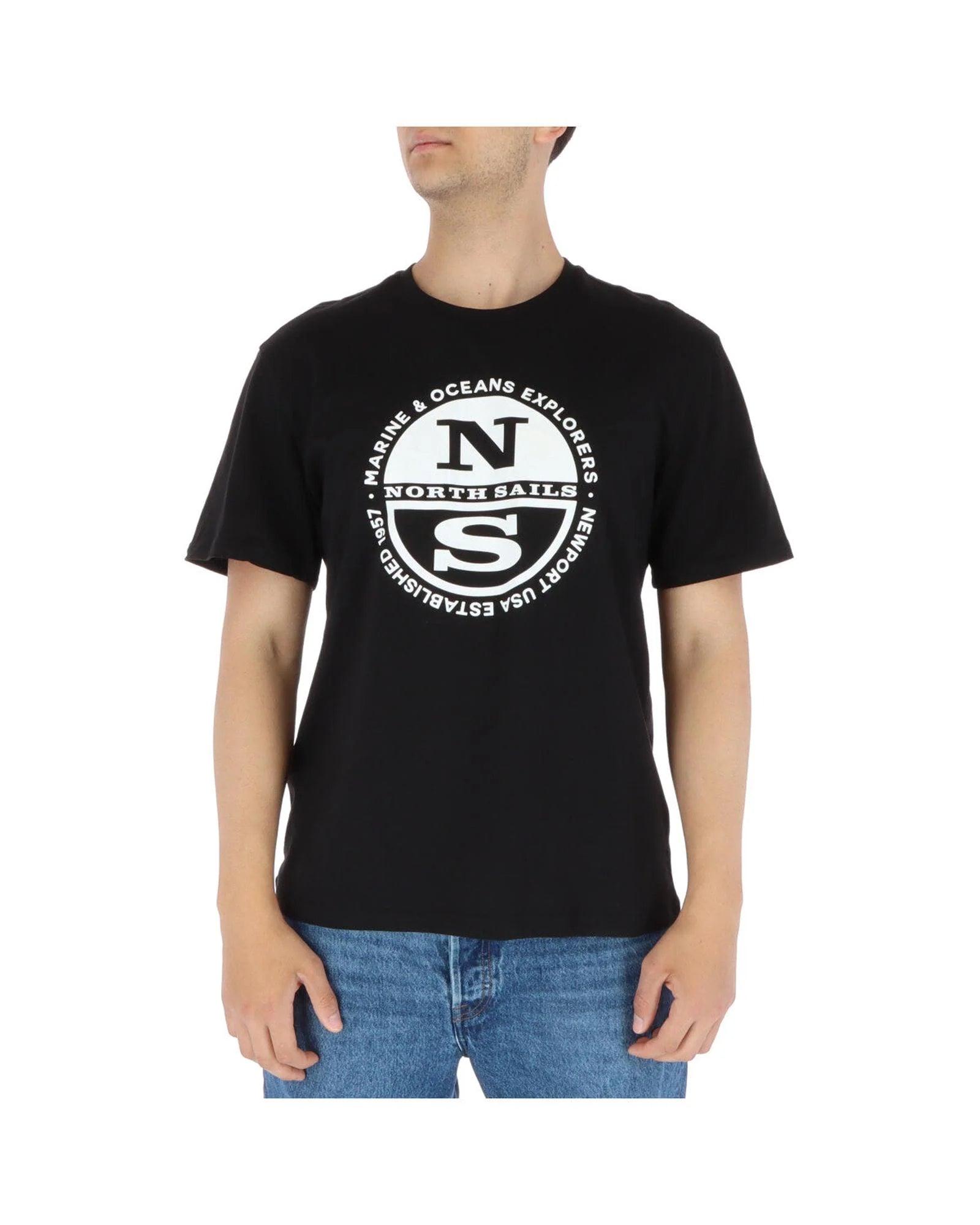 North Sails Black Cotton T-Shirt