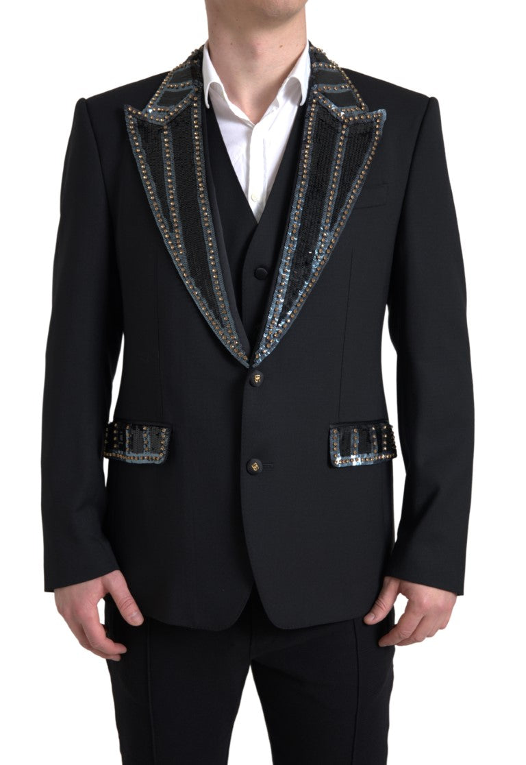 Dolce & Gabbana Black Two Piece Suits for Men