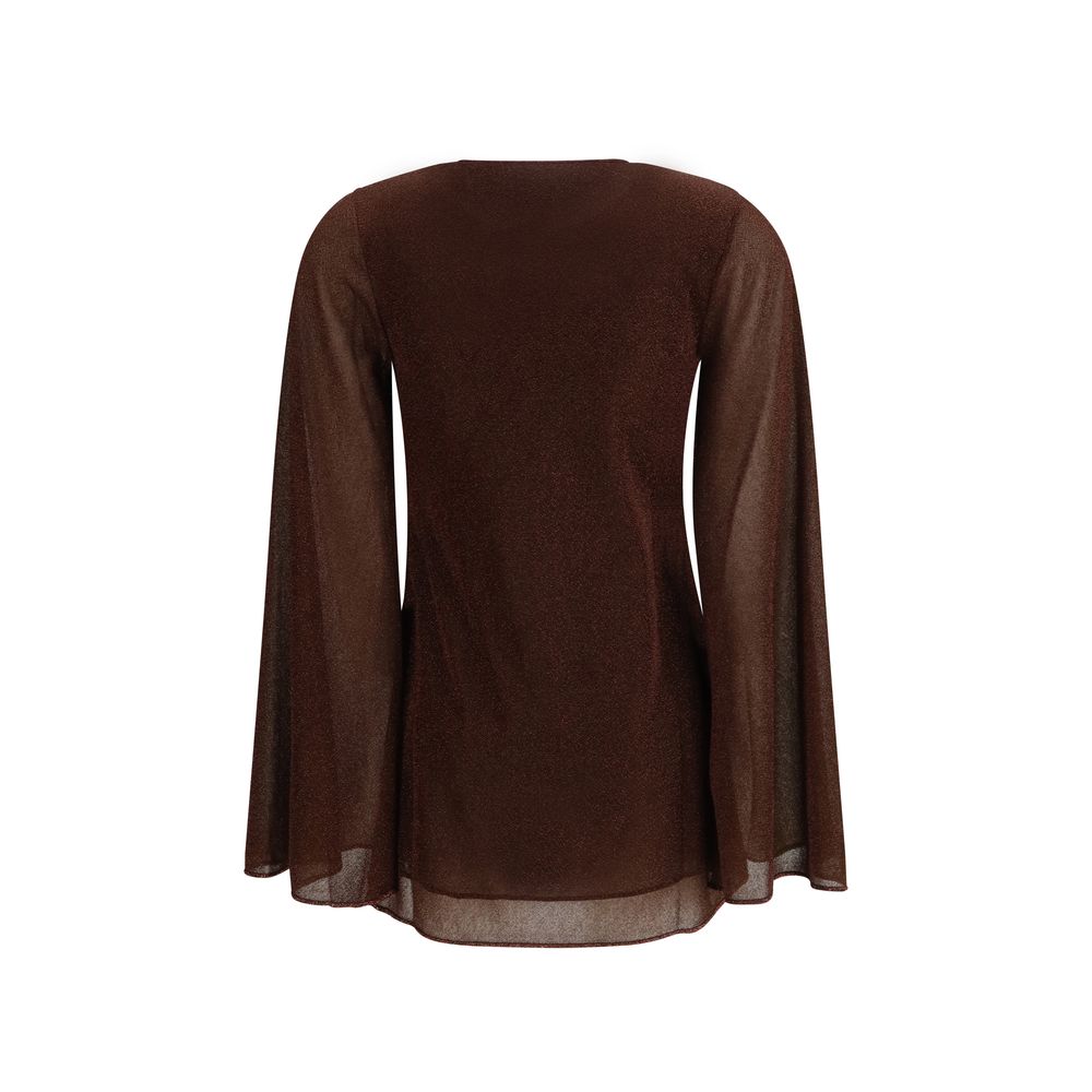 Oséree Brown Polyamide Bermuda Shorts